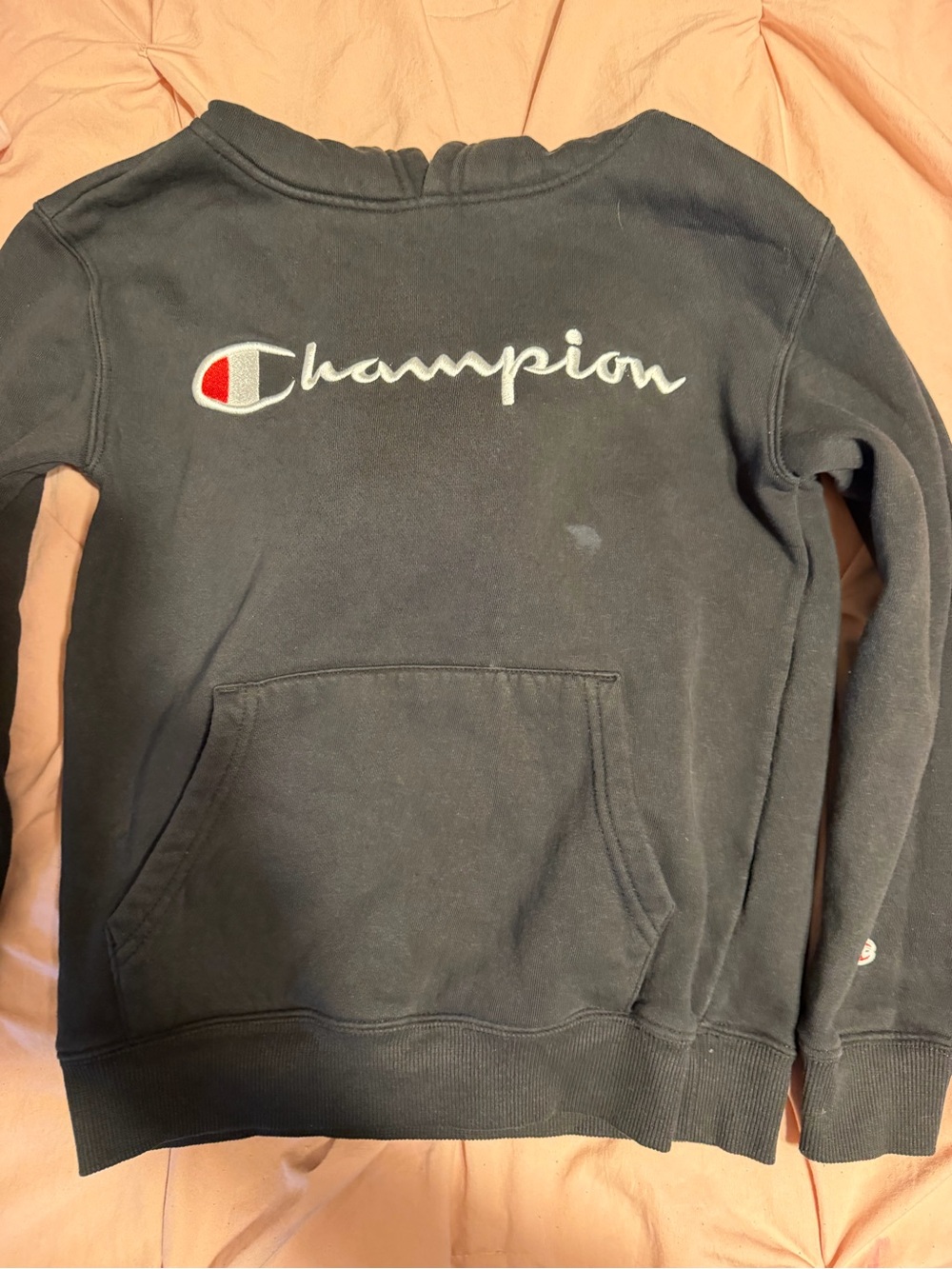 Champion Kids' Black Logo Hoodie Jacket